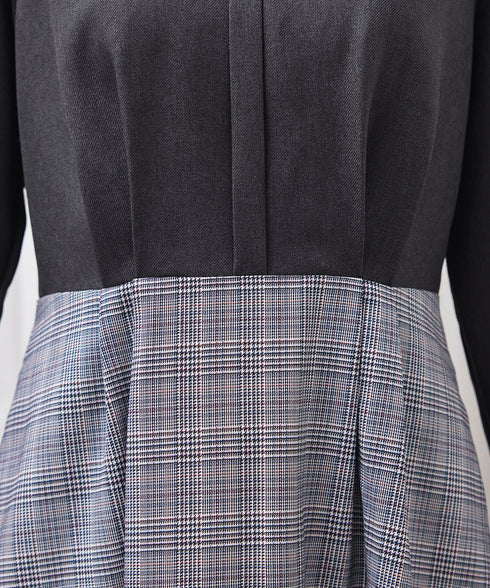 チェックドッキングワンピース