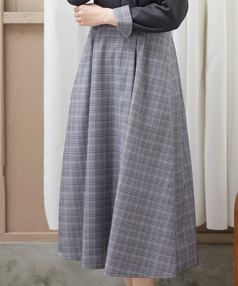 チェックドッキングワンピース