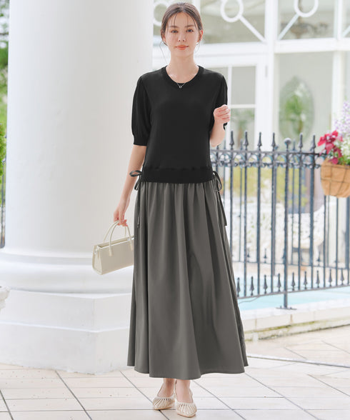 ニットドッキングワンピース