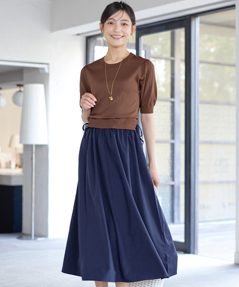 ニットドッキングワンピース