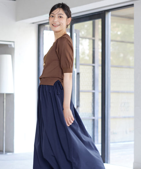 ニットドッキングワンピース