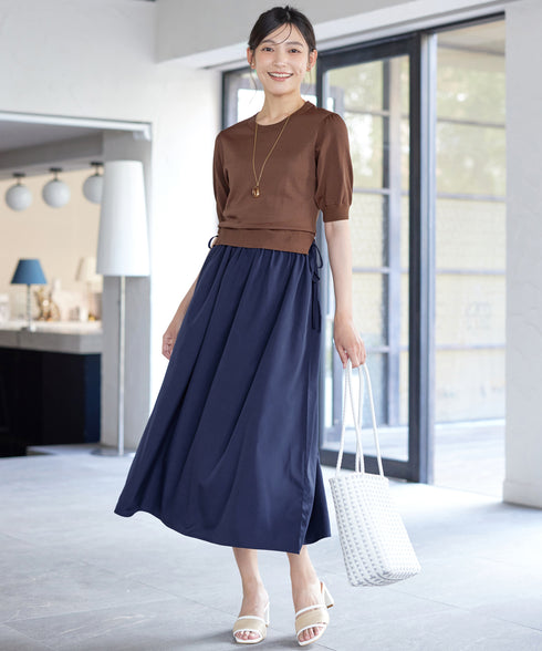 ニットドッキングワンピース