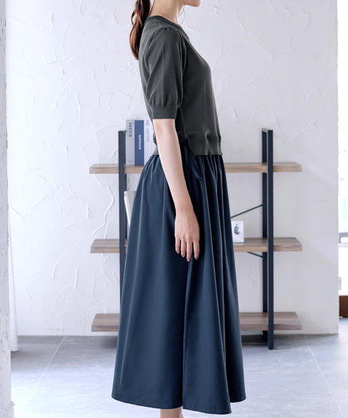 ニットドッキングワンピース