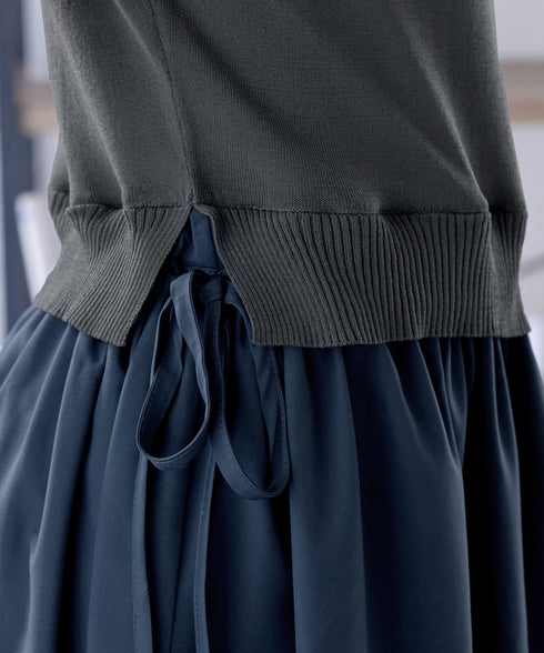 ニットドッキングワンピース