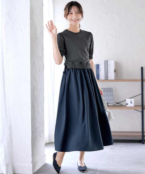 ニットドッキングワンピース