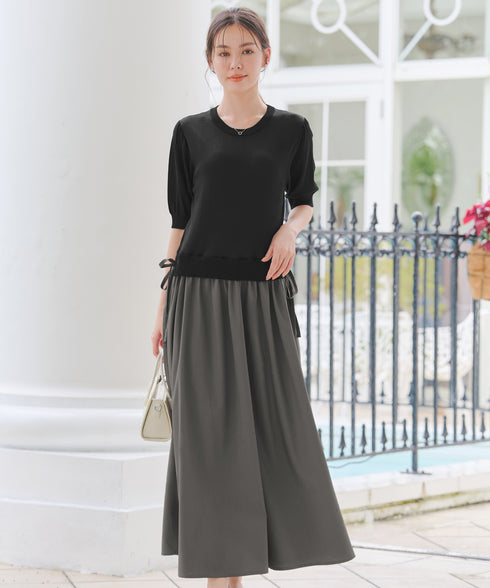 ニットドッキングワンピース