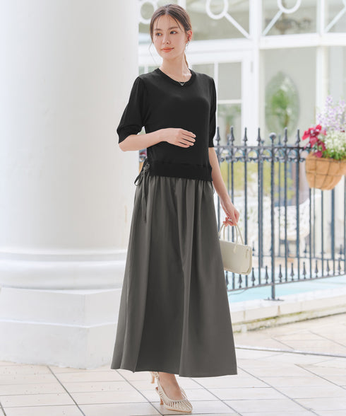 ニットドッキングワンピース