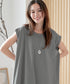 フレンチスリーブカットソーワンピース