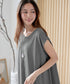 フレンチスリーブカットソーワンピース