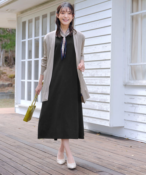 フレンチスリーブカットソーワンピース