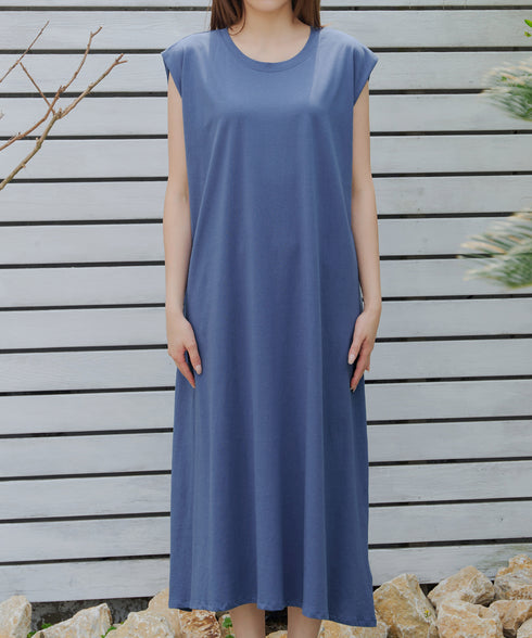 フレンチスリーブカットソーワンピース