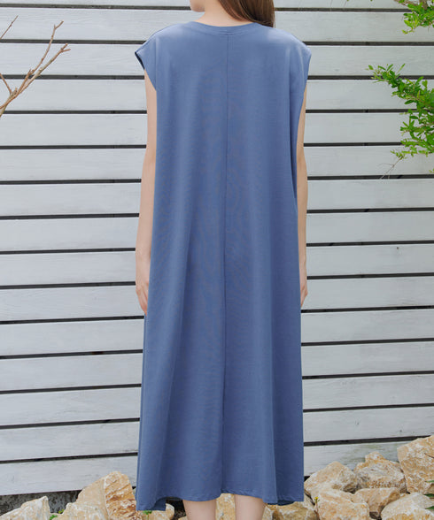 フレンチスリーブカットソーワンピース
