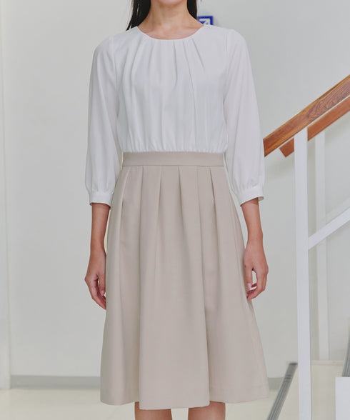 【アウトレット / ダブルクロス】シフォンドッキングワンピース