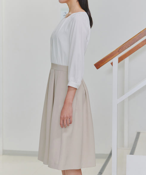 【アウトレット / ダブルクロス】シフォンドッキングワンピース