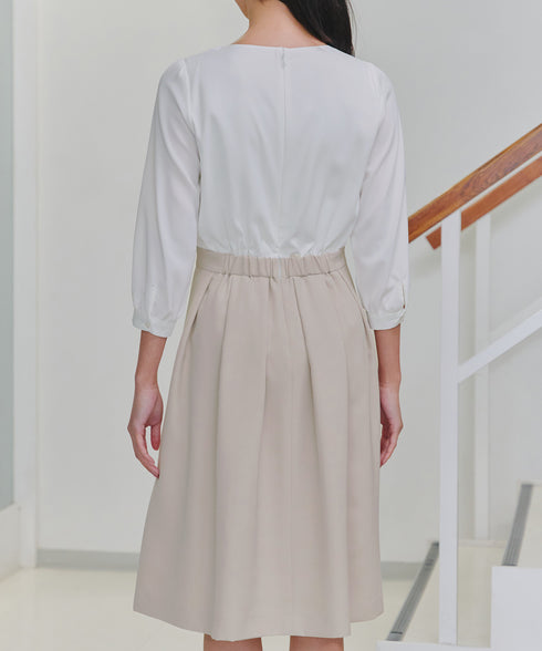 【アウトレット / ダブルクロス】シフォンドッキングワンピース