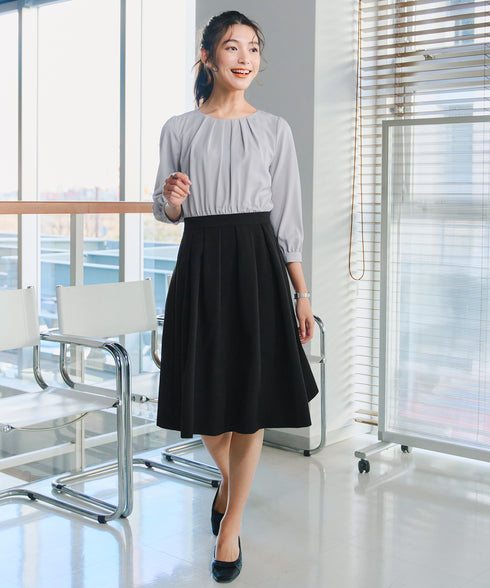 【アウトレット / ダブルクロス】シフォンドッキングワンピース