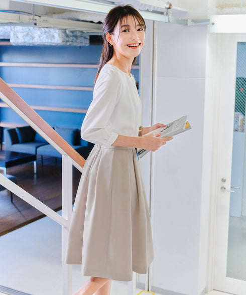 【アウトレット / ダブルクロス】シフォンドッキングワンピース