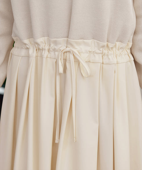 マルチボーダーニットコンビワンピース