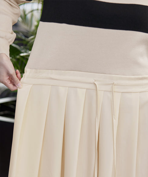 マルチボーダーニットコンビワンピース