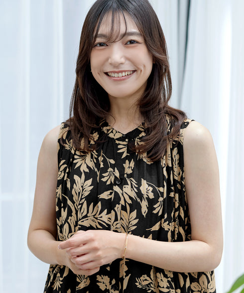 麻レーヨンボタニカルシャツワンピース