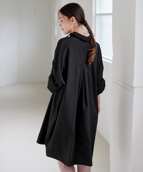 麻ライクスキッパーシャツチュニック