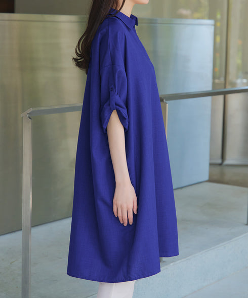 麻ライクスキッパーシャツチュニック