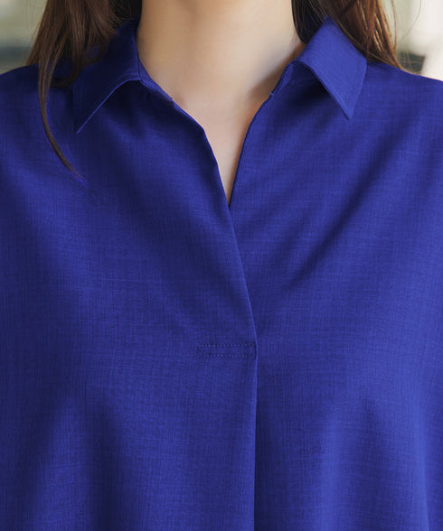 麻ライクスキッパーシャツチュニック