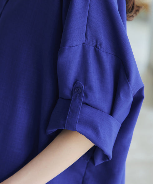 麻ライクスキッパーシャツチュニック