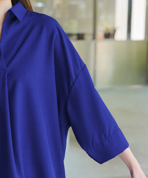 麻ライクスキッパーシャツチュニック