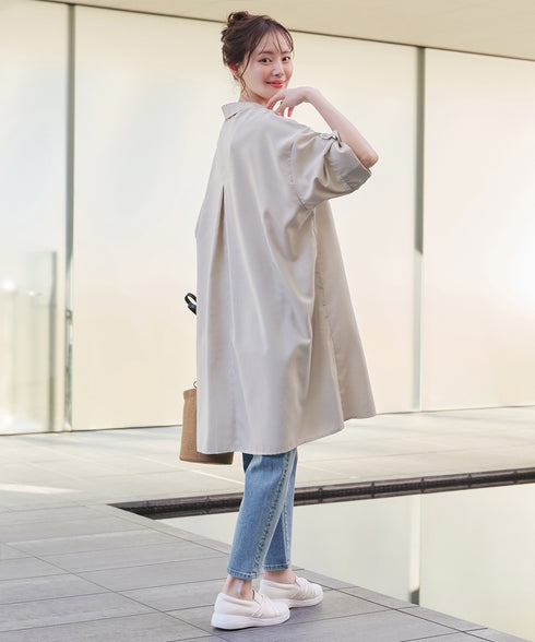 麻ライクスキッパーシャツチュニック