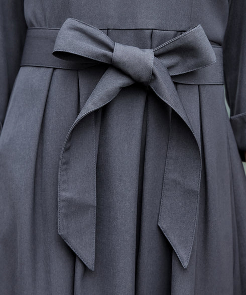 花柄刺繍フレアワンピース