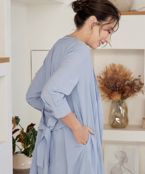 【3way】ピンタックシャツワンピース