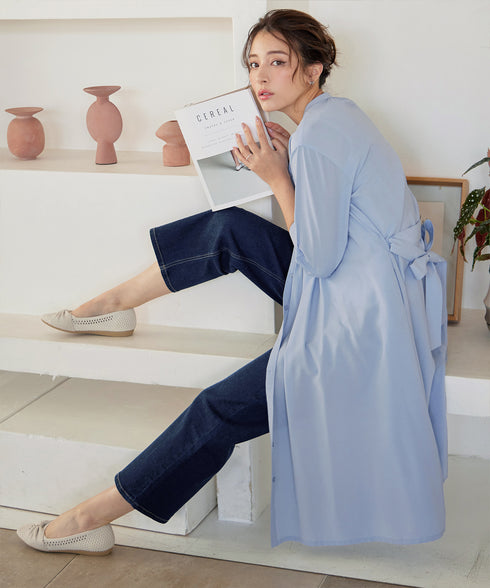 【3way】ピンタックシャツワンピース