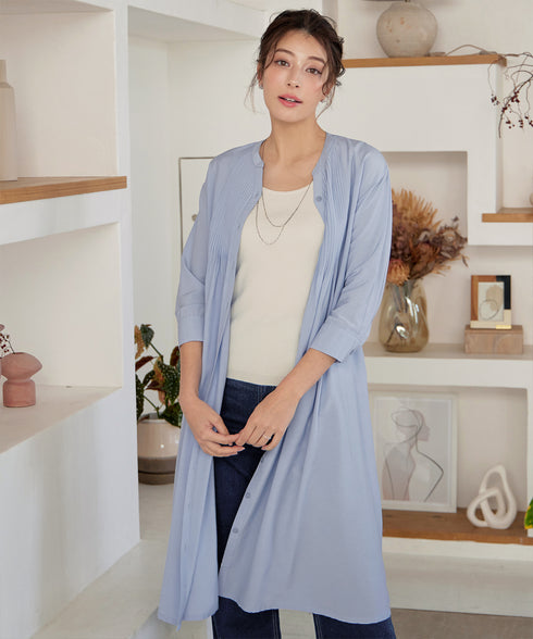 【3way】ピンタックシャツワンピース