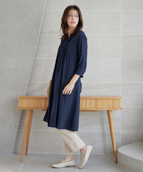 【3way】ピンタックシャツワンピース