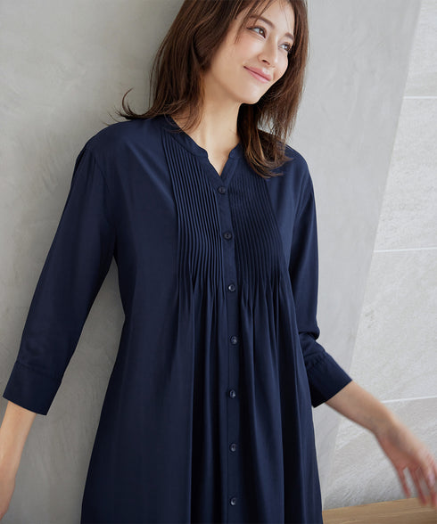 【3way】ピンタックシャツワンピース