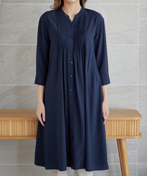 【3way】ピンタックシャツワンピース