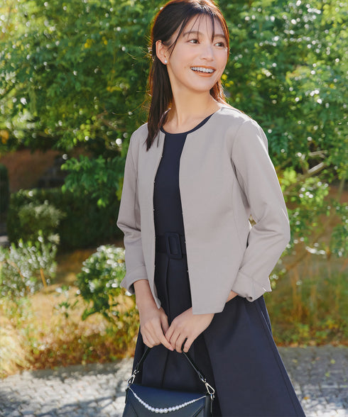 【3WAY】リボンブローチ&ベルト付きフレアワンピース