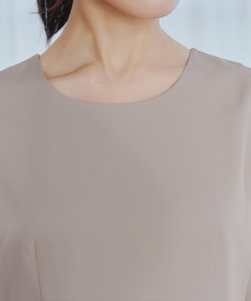 【3WAY】リボンブローチ&ベルト付きフレアワンピース