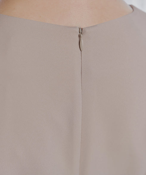 【3WAY】リボンブローチ&ベルト付きフレアワンピース