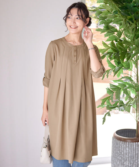 ランダムタックチュニックワンピース