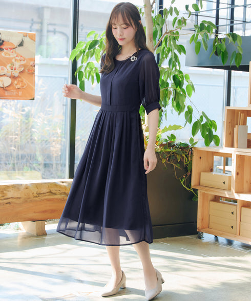 【新色追加】 シフォンワンピース