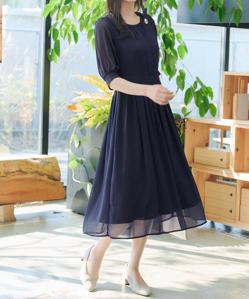 【新色追加】 シフォンワンピース