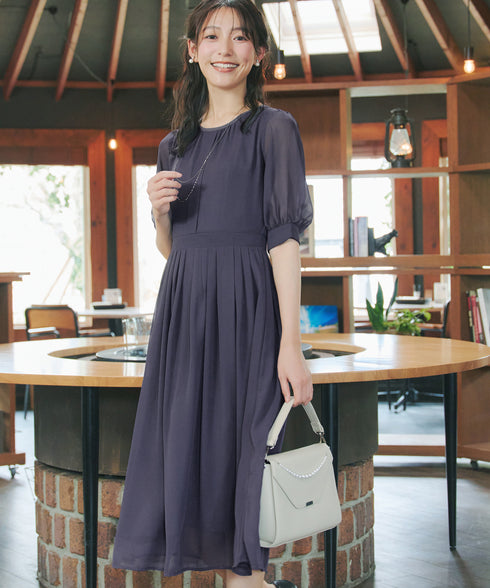 【新色追加】 シフォンワンピース