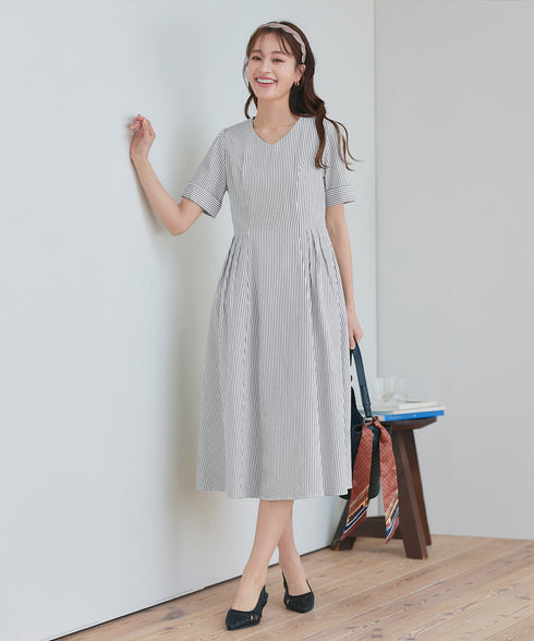 サッカーストライプワンピース