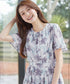 【新色追加】 大花柄シフォンワンピース