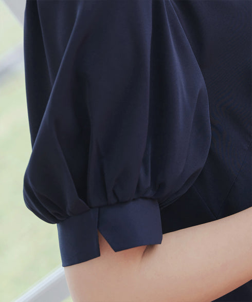 【洗える・XSサイズ】裾切替マーメイドフレアワンピース