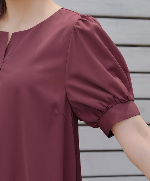 【洗える・XSサイズ】裾切替マーメイドフレアワンピース