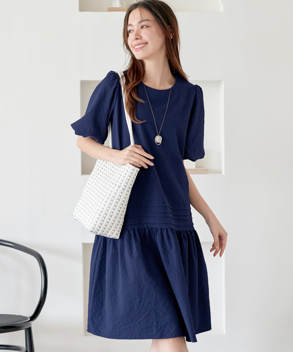 リップルピンタックワンピチュニック