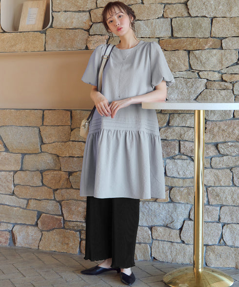 リップルピンタックワンピチュニック